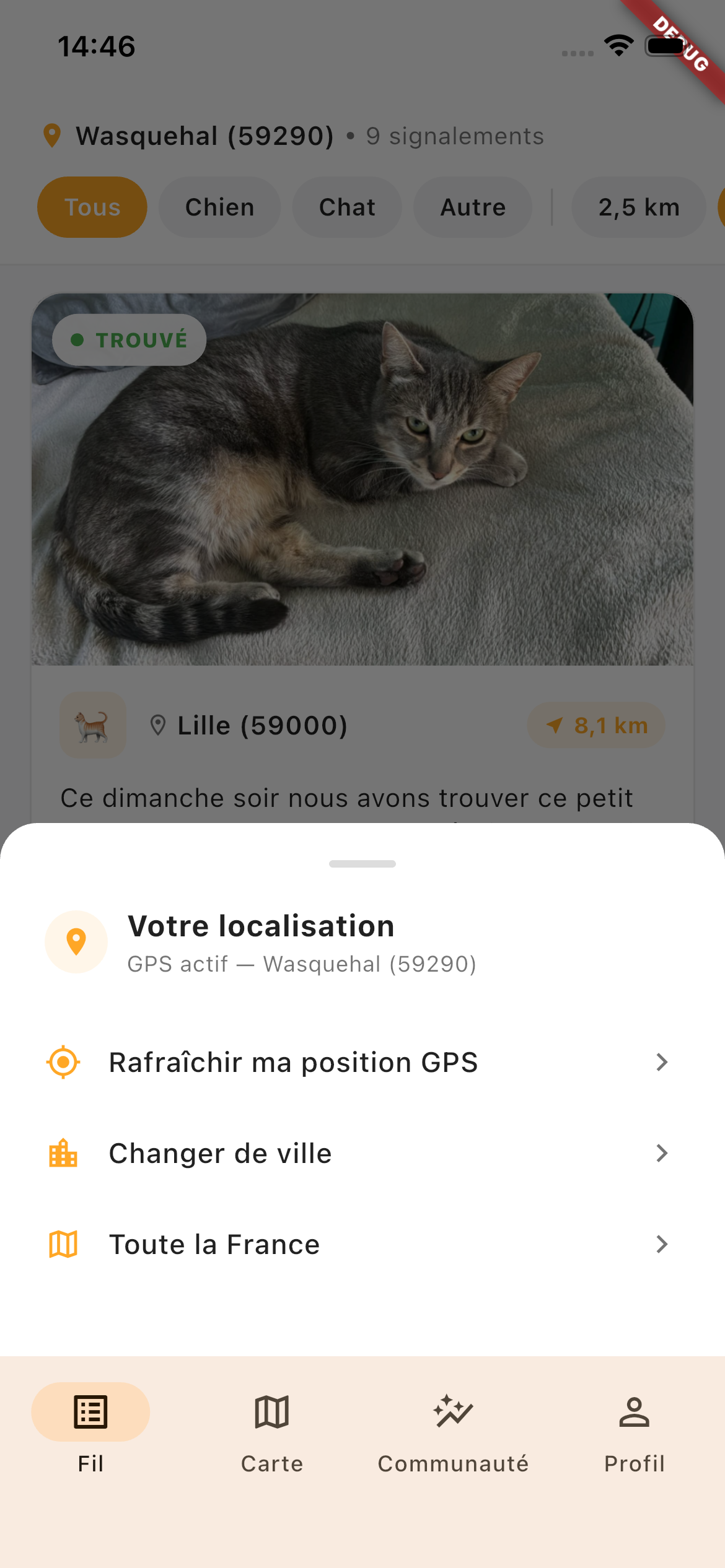 Menu localisation